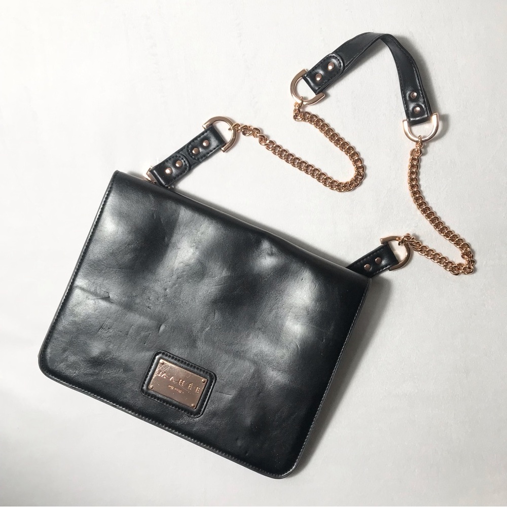 Black Leather Crossbody Bag